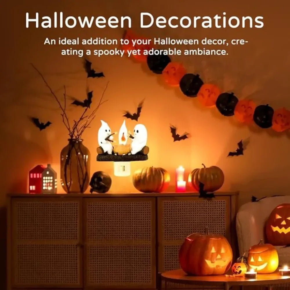 Halloween 3D LED Campfire Night Light, Ghost Bonfire Twinkling Night Light,  Halloween Interior Decoration, Room Cute Decoration