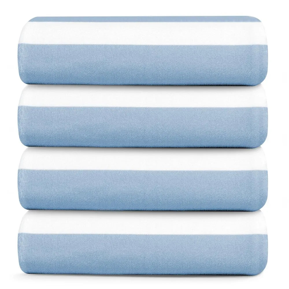 4 Pack Microfiber Beach Towels, 30 x 60 Inch Quick Dry Pool & Swim Bath Towels