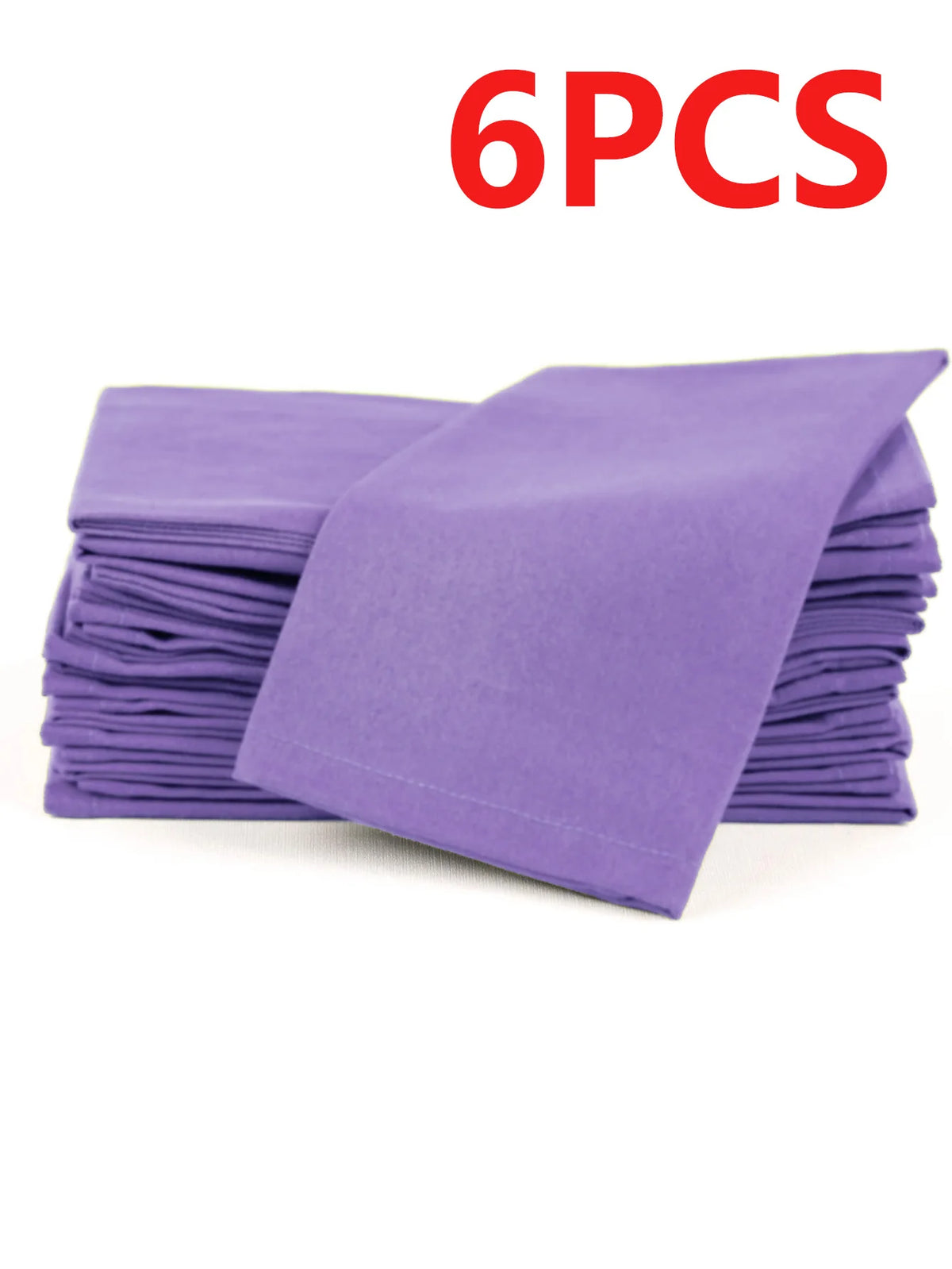 6/12Pcs 40×40cm White Cotton Linen Napkins, Thick Washable Reusable Placemats for Wedding Party Kitchen Dining Decor