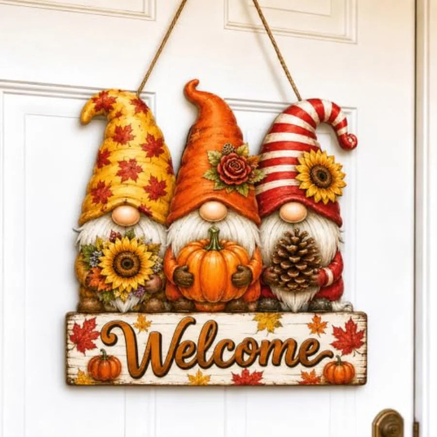 Fall Door Decor Wooden Hello Fall Sign, Pumpkin Truck Door Hanger Wooden Hello Fall pumpkin truck sign for front door, porch, w