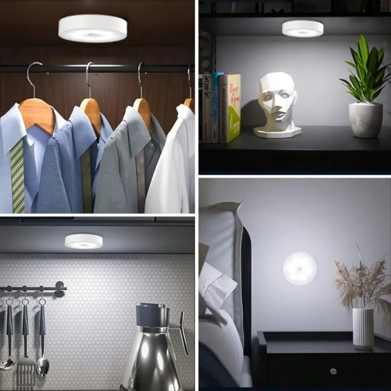 5-Piece 8-LED USB Rechargeable Motion-Sensing Night Light, Magnetic Wall Lamp, White/Warm White Light, Suitable for Staircases, Wardrobes, Bedrooms, Bedside Areas, Shoe Cabinets, for Home Use.