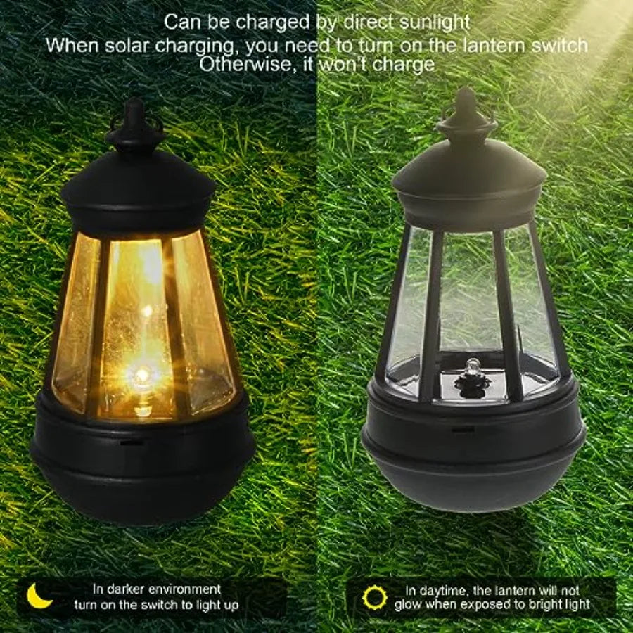 Garden Dog Statues Outdoor Decor, Resin Solar Lights Outdoor Statue Led Garden Decorations Windproof Lamp Lawn Ornaments Front