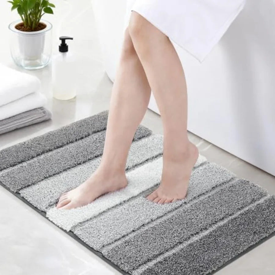 Ultra Soft Absorbent Bath Mat Non Slip Machine Washable Rug