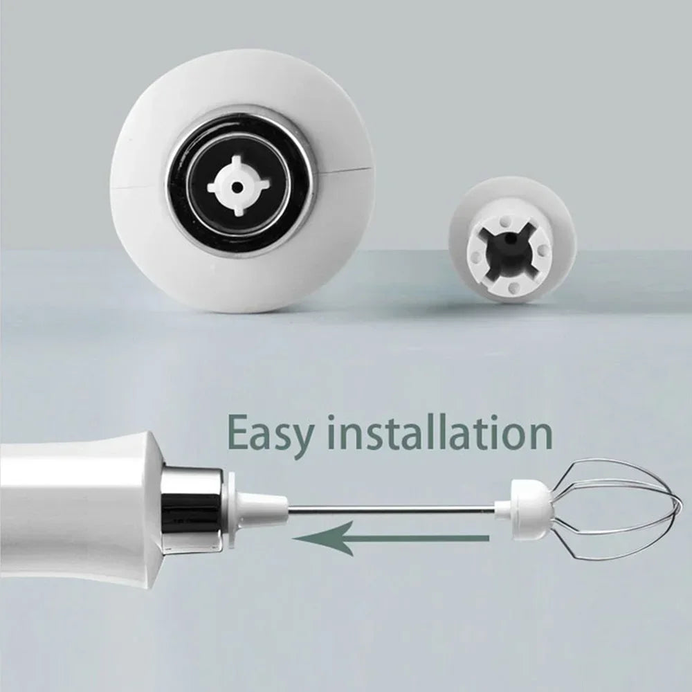 USB Rechargeable Milk Frother Mini Handheld Electric Foam Maker 3 Speed Whisks For Latte Cappuccino Coffee Drink Mixer Stainless Steel Egg Beater Hot Chocolate Blender Kitchen Gadgets Tools For Home Use