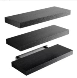 Floating Shelving Unit For Home Goods; Wall Shelves For Bathroom, Living Room, Bedroom, And Kitchen Decor; White Bookshelf With Hidden Brackets; Set Of 3