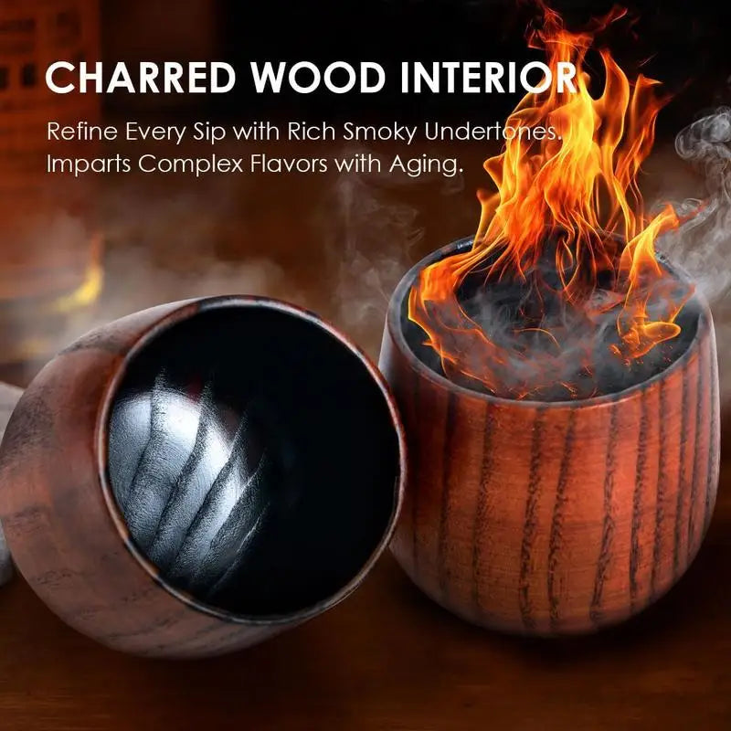 350ML Whiskey Enhancing Wooden Tumbler Wooden Old Fashioned Tumblers For Men, Whiskey Tumbler, Glasses For Men, Boston Love
