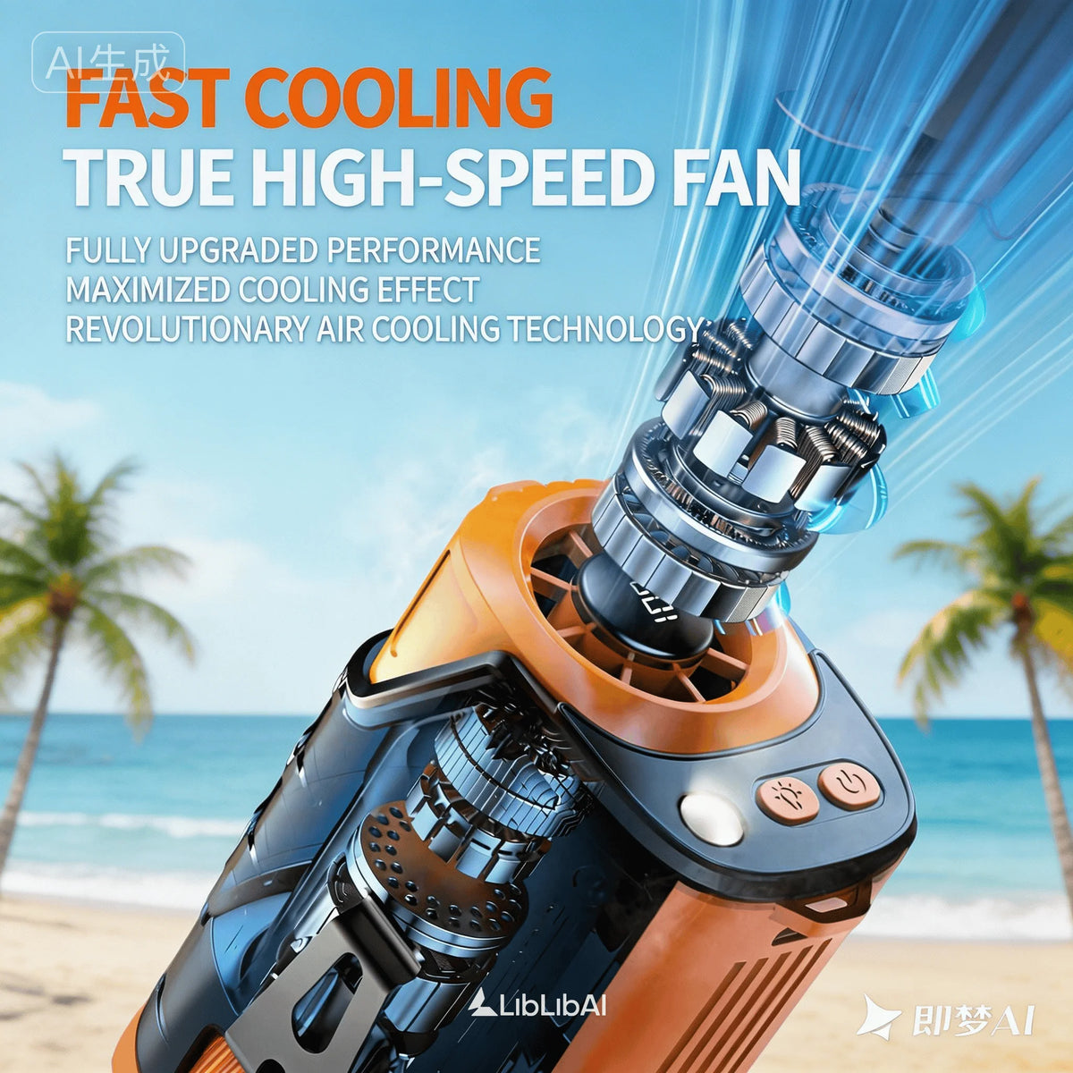 2026 3-in1 Waist Fan, Portable Fan, Handheld Fan, Neck Fan, Mini Fan, Desktop Fan, Can Be Used as an Emergency Power Bank, 5000mAh 10H Long Lasting, 100 Speed Adjustable, LED Flashlight & SOS Light, Flashlight, Type-C Recharg