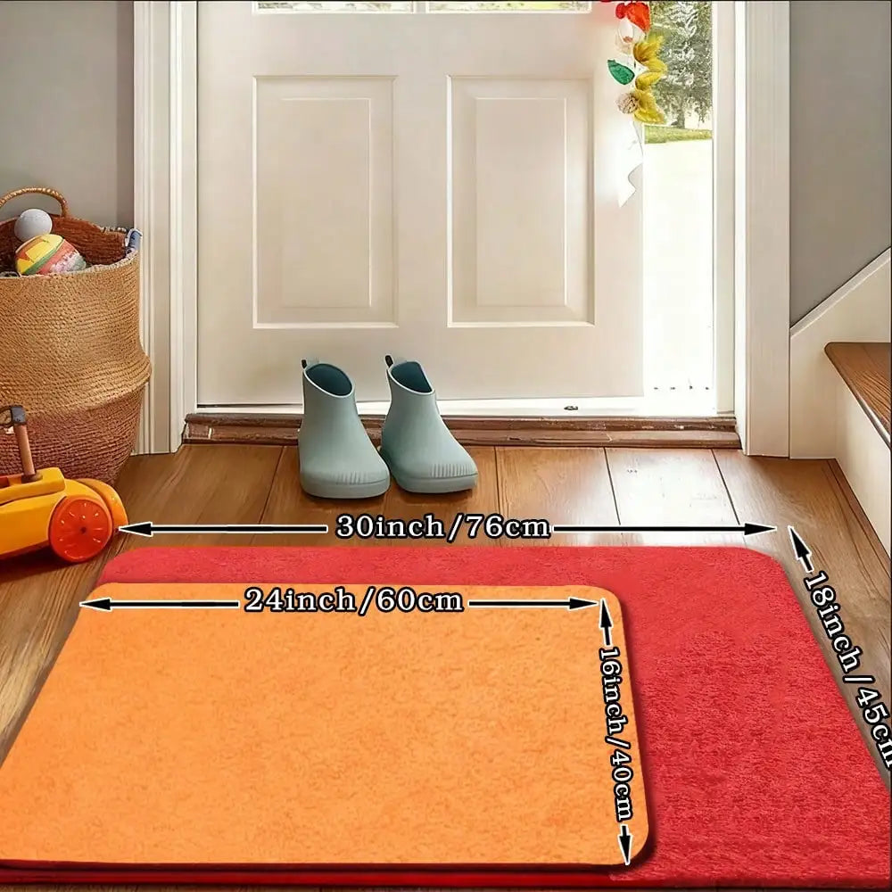Pumpkin Football Coffee Cup Welcome Door Mat, Autumn Rustic Floor Rug With Football Theme Design, Non-Slip Outdoor Carpet For Bedroom, Front Door, Entryway