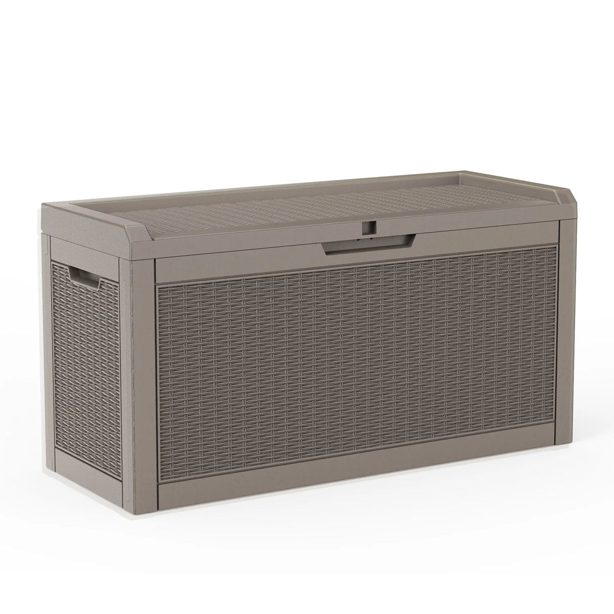 260 Gallon Weather Resistant Resin Deck Storage Box Lockable Waterproof Outdoor Patio Garden Pool Storage Chest for Cushions Tools Supplies