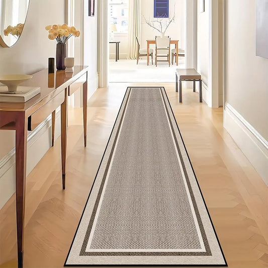 Long Oversized Runner Rug for Hallway and Entryway, Extra Large Rectangular Floor Mat for Living Room and Outdoor Dining, Kitchen, Doorway and Bathroom, Non-Slip PVC Bottom, Decorative Printed Pattern