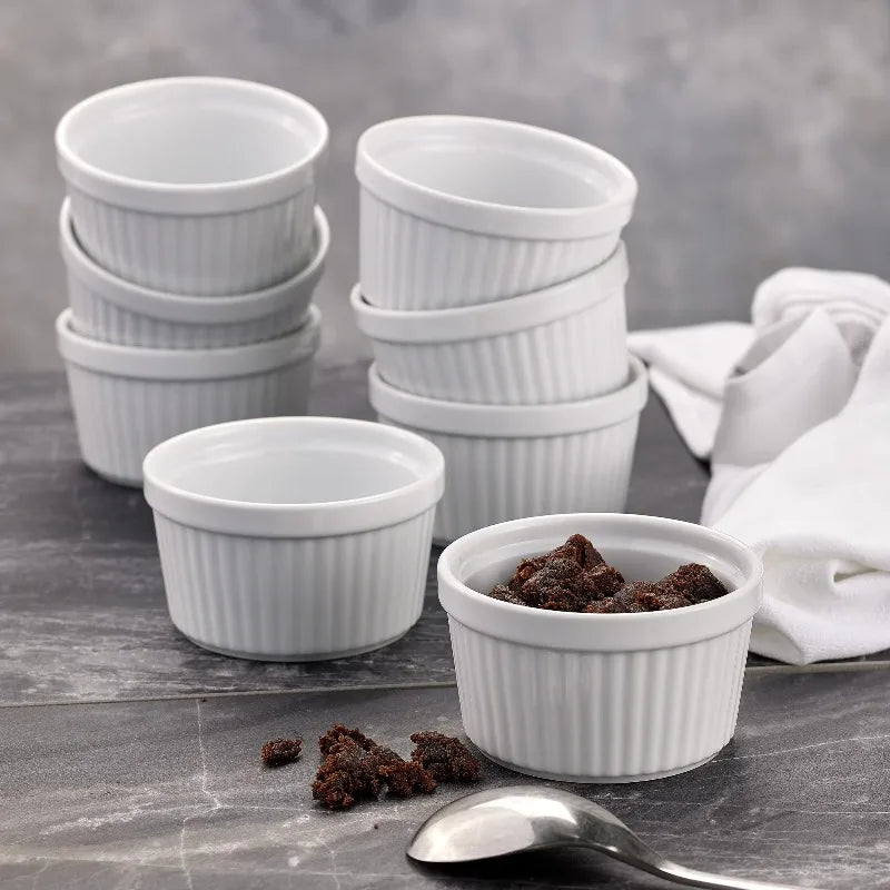 White Porcelain Ramekin, 0.42 lb
