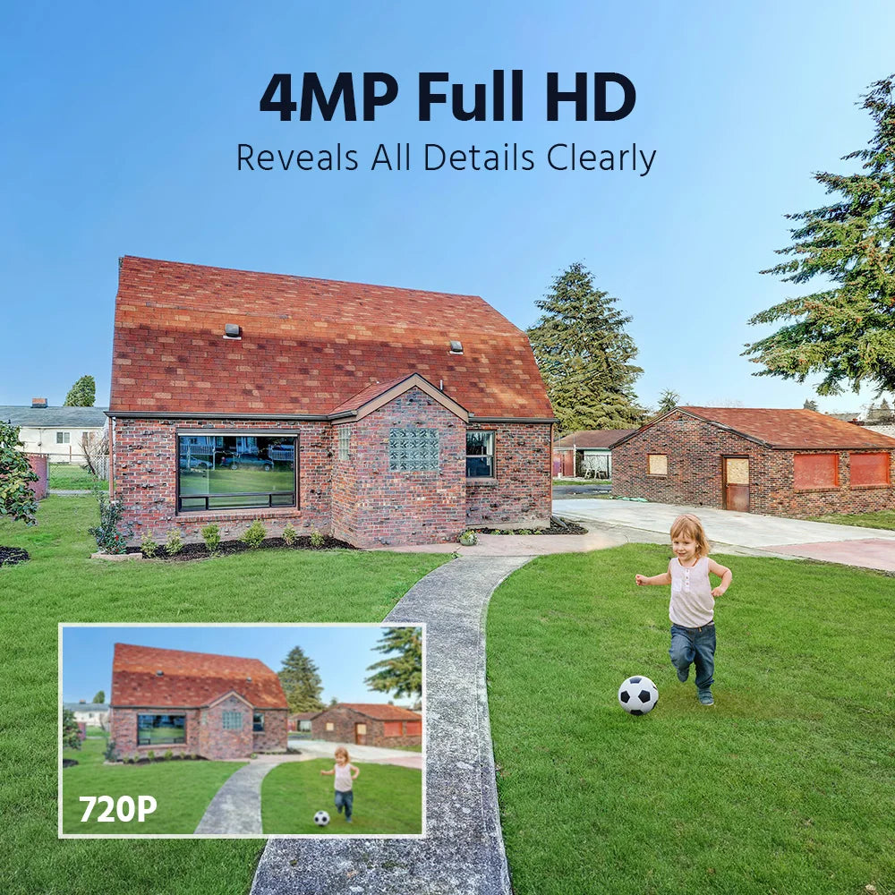 Annke 4MP Solar Wireless Security Camera System With NVR