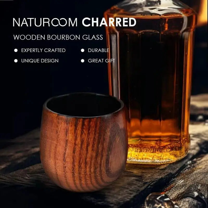 350ML Whiskey Enhancing Wooden Tumbler Wooden Old Fashioned Tumblers For Men, Whiskey Tumbler, Glasses For Men, Boston Love