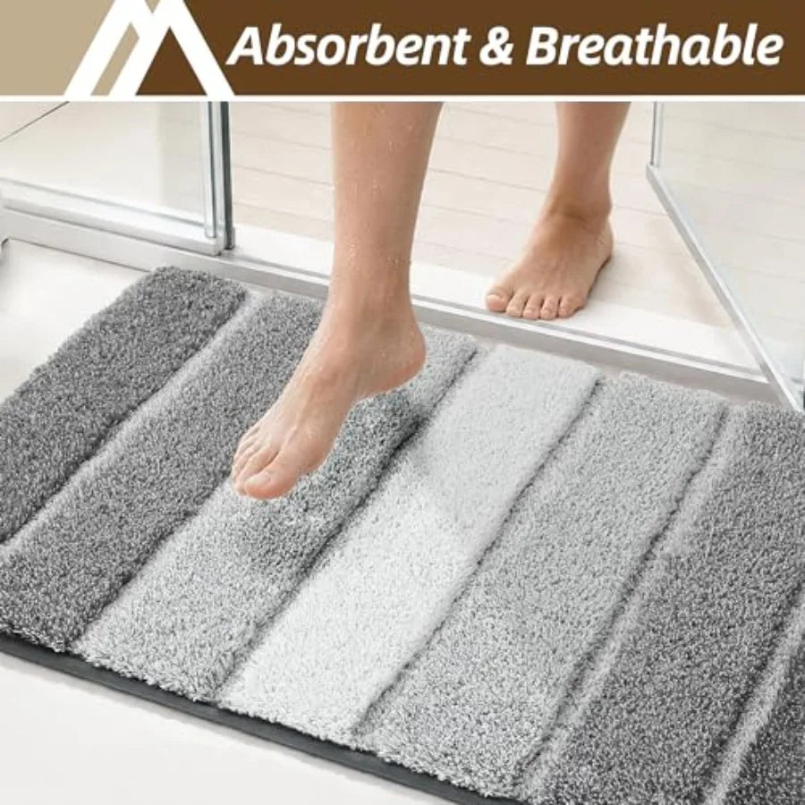 Ultra Soft Absorbent Bath Mat Non Slip Machine Washable Rug